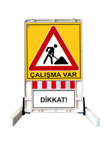 12500 FB R Katlanır Uyarı Levhalı Bariyerler